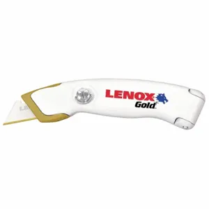 LENOX TOOLS 20354-SSFK1 Utility Knife, 5 Inch Overall Length, Aluminum, Gold/White | CR8TRV 3KJC6