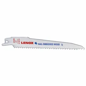 LENOX TOOLS 20572656R Reciprocating Saw Blade, Nail Embedded Wood, 6 Inch Blade, 6 TPI, Pack Of 5 | AE2HVG 656R / 4XL16