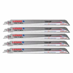 LENOX TOOLS LXAR12108CT Reciprocating Saw Blade, 8 Teeth Per Inch, 12 Inch Blade Length, 0.05 Inch Cut Width | CR9GPD 60GH34