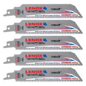 LENOX TOOLS LXAR6110CT Reciprocating Saw Blade, 10 Teeth Per Inch, 6 Inch Blade Length, 0.05 Inch Cut Width | CR9GMT 60GH30