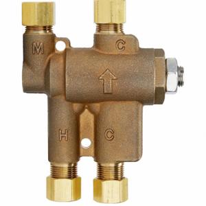 LEONARD VALVE 170D-LF Point Of Use Mixing Valve, Lead Free Bronze, 3/8 Inch Inlet Size, Compression Inlet | CR9GVM 802D49