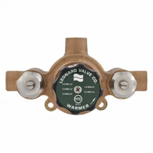 LEONARD VALVE LV-981A-LF-RF Thermostatic Mixing Valve, LV, Rough-Finish Lead Free Bronze, 3/4 Inch Inlet Size | CR9GXD 40PR85