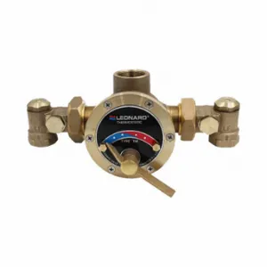 LEONARD VALVE TM-150-AT-LF-CP Checkstop Valve, Brass/Bronze/Stainless Steel, 1 1/4 Inch Inlet Size | CR9GUT 802D76