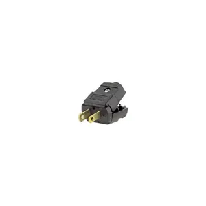 LEVITON 101-EP Straight Blade Plug, 1-15P, 15 A, 125VAC, 2 Poles, Black | CR9HJD 792RX3