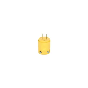 LEVITON 115PV Straight Blade Plug, 1-15P, 15 A, 125VAC, 2 Poles, Yellow | CR9HJF 792RX6