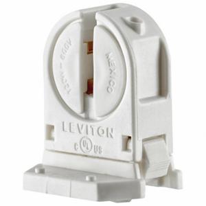 LEVITON 13654-SNP Lampholder, Medium Bi-Pin, 120 W Watts, 600V AC Volt, White | CR9GZH 799L96
