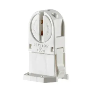 LEVITON 13654-TNP Lampholder, Medium Bi-Pin, 120 W Watts, Tall, 600V AC Volt, White | CR9GZK 799LA2