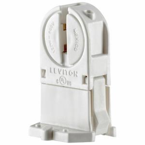 LEVITON 13654-TWP Lampenfassung, mittlerer Bi-Pin, 120 W Watt, hoch, Positionierungspfosten, 600 V Wechselspannung, weiß | CR9GZL 799LA4