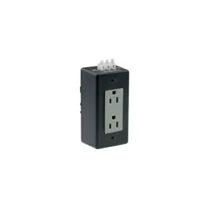 LEVITON 16252-DIN Din Rail Receptacle, Decorator Duplex, 5-15R, 125VAC, 15 A, 2 Poles, Gray | CR9GYU 792T01