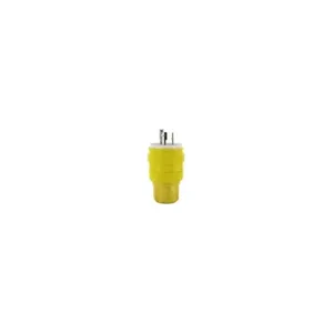 LEVITON 22W07 WatertigHeight Locking Plug, L24-20P, 20 A, 347VAC, Yellow, 2 Poles | CR9HKY 792T38