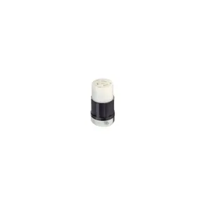 LEVITON 2323-B Locking Connector, L6-20R, 20 A, 250V AC, 2 Poles, Black, Screw Terminals, L6-20 | CR9HCD 792T45