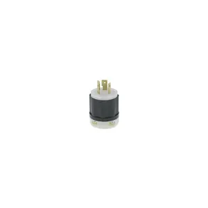 LEVITON 2341 Locking Plug, L8-20P, 480V AC, 20 A, 2 Poles, Black/White, Screw Terminals, L8-20 | CR9HDQ 792T48