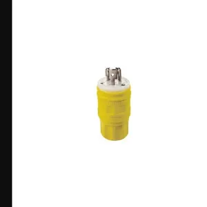 LEVITON 24W47 Locking Plug, L5-15P, 15 A, 125V AC, Yellow, 2 Poles | CR9HDL 792T62