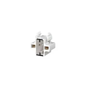 LEVITON 26720-100 Lampholder, 2-Pin, 75 W Watts, Side Snap-In, 600V AC Volt, White | CR9GZD 799L93