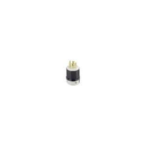 LEVITON 2741 Locking Plug, L17-30P, 600V AC, 30 A, 3 Poles, Black/White, Screw Terminals, L17-30 | CR9HDH 792TA6