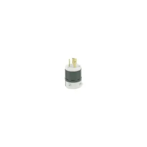 LEVITON 4770-C Locking Plug, L7-15P, 277V AC, 15 A, 2 Poles, Black/White, Screw Terminals, L7-15 | CR9HDZ 792TH3