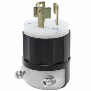 LEVITON 4880-C Locking Plug, L11-15P, 250V AC, 15 A, 3 Poles, Black/White, Screw Terminals | CR9HDF 792TH5