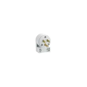 LEVITON 515AN Angle Straight Blade Plug, 5-15P, 15 A, 125VAC, 2 Poles, White | CR9JDH 792TJ7