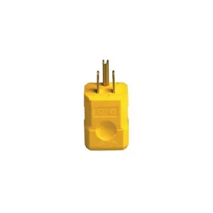 LEVITON 5256-VY Straight Blade Plug, 5-15P, 15 A, 125VAC, Yellow, 2 Poles, Screw Terminals, 5-15 | CR9HJV 792TK3