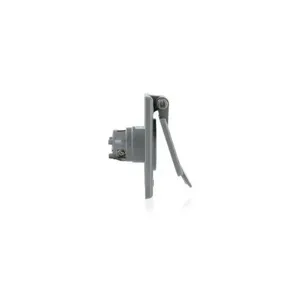 LEVITON 5279-CWP Flanged Receptacle, Single, 5-15R, 125 VAC, 15 A, 2 Poles, Gray, Screw Terminals | CR9GYX 792TM9