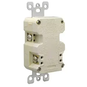 LEVITON 5280-I Receptacle, Decorator Duplex, 5-15R, 125V AC, 15 A, 2 Poles, Ivory, Screw Terminals | CR9HQD 792TN1