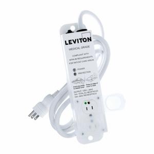 LEVITON 5302M-1S7 Surge Protected Outlet Strip, 2 Outlets, Hospital Grade, NEMA 5-15P, 7 ft Cord Length | CR9HGZ 791EF0