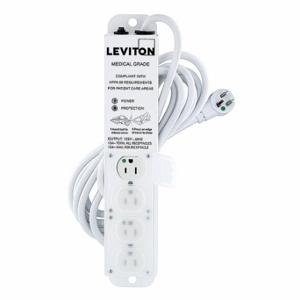 LEVITON 5304M-1S5 Surge Protected Outlet Strip, 4 Outlets, Hospital Grade, NEMA 5-15P, 15 ft Cord Length | CR9HHC 791EE9