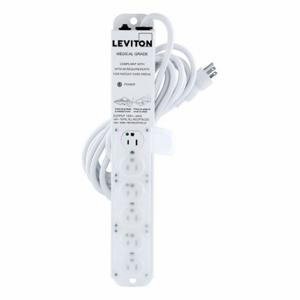 LEVITON 5306M-1N5 Outlet Strip, 6 Outlets, 15 ft Cord Length, 15 A Max. Amps, NEMA 5-15P, Power Indicator | CR9HGR 791ED8
