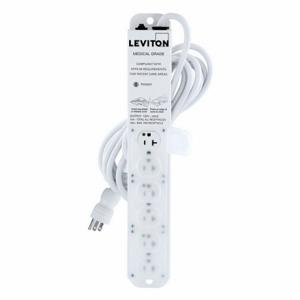 LEVITON 5306M-2N5 Outlet Strip, 6 Outlets, 15 ft Cord Length, 20 A Max. Amps, NEMA 5-20P, Power Indicator | CR9HGU 791EE0