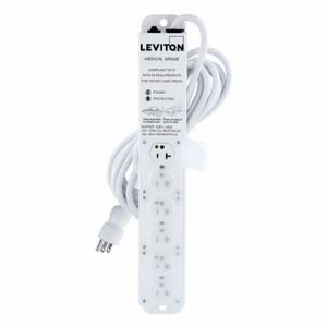 LEVITON 5306M-2S5 Surge Protected Outlet Strip, 6 Outlets, Hospital Grade, NEMA 5-20P, 15 ft Cord Length | CR9HHT 791ED6