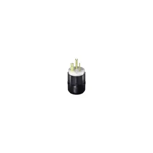 LEVITON 5366-C Straight Blade Plug, 5-20P, 20 A, 125VAC, Black/White, 2 Poles, Screw Terminals, 5-20 | CR9HJY 792TT9