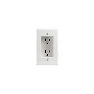 LEVITON 689-W Receptacle, Duplex, 5-15R, 15 A, 125V AC, White, 2 Poles, Screw Terminals, Std Resist | CR9HUU 792TX5