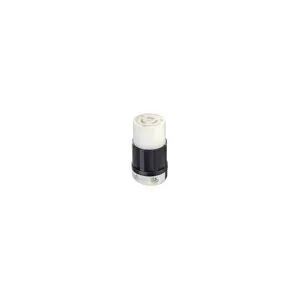 LEVITON 7314-C Locking Connector, Non-NEMA, 20 A, 125/250V AC, 3 Poles, Black/White | CR9HCK 792TY2