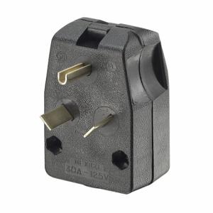 LEVITON 830-E Straight Blade Plug, TT-30P, 30 A, 125VAC, Black, 2 Poles | CR9HKL 792U38