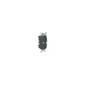 LEVITON 8300-E Receptacle, Duplex, 5-20R, 20 A, 125V AC, Black, 2 Poles, Screw Terminals | CR9HVQ 792U13