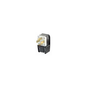 LEVITON 8362-P Angle Straight Blade Plug, 18-60P, 60 A, 120/208VAC, Black, 4 Poles | CR9JDG 792U46