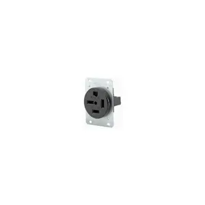 LEVITON 8450 Receptacle, Single, 15-50R, 50 A, 250V AC, Black, 3 Poles, Screw Terminals | CR9JAW 792U54