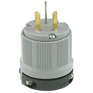 LEVITON 9151-N Straight Blade Plug, 10-20P, 20 A, 125/250VAC, Black, 3 Poles, Screw Terminals | CR9HJA 792U59