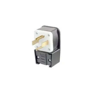 LEVITON 9432-P Angle Straight Blade Plug, 14-30P, 30 A, 125/250VAC, Black, 3 Poles, Screw Terminals | CR9JDA 792U62