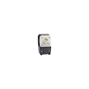 LEVITON 9630-P Angle Straight Blade Plug, 6-30P, 30 A, 250VAC, Black, 2 Poles, Screw Terminals | CR9JDR 792U69