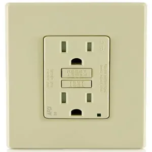 LEVITON AFTR1-I Receptacle, Decorator Duplex, 5-15R, 15 A, 125V AC, Ivory, 2 Poles, Screw Terminals | CR9HQM 792U73