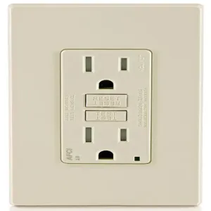 LEVITON AFTR1-T Receptacle, Decorator Duplex, 5-15R, 15 A, 125V AC, Light Almond, 2 Poles, Screw Terminals | CR9HQP 792U74