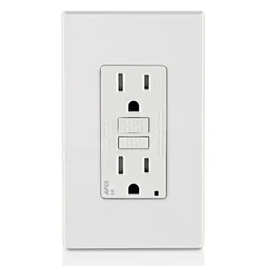 LEVITON AFTR1-W Receptacle, Decorator Duplex, 5-15R, 15 A, 125V AC, White, 2 Poles, Screw Terminals | CR9JCC 792U75