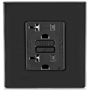 LEVITON AFTR2-E Receptacle, Decorator Duplex, 5-20R, 20 A, 125V AC, Black, 2 Poles, Screw Terminals | CR9HRF 792U77