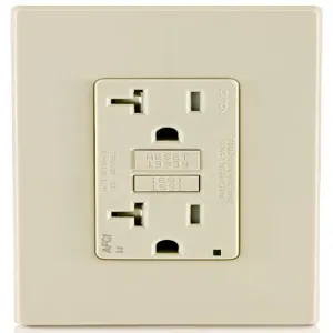 LEVITON AFTR2-T Receptacle, Decorator Duplex, 5-20R, 20 A, 125V AC, Light Almond, 2 Poles, Screw Terminals | CR9HRX 792U80