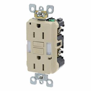 LEVITON GFNL1-I GFI-Buchse, Decorator Duplex, 5-15R, 15 A, 125 VAC, Elfenbein, 2 Pole, Schraubklemmen | CR9JAY 792UC5