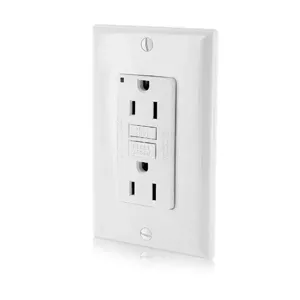 LEVITON GFNT1-W GFI Receptacle, Decorator Duplex, 5-15R, 15 A, 125 VAC, White, 2 Poles, Screw Terminals | CR9HMT 792UE9