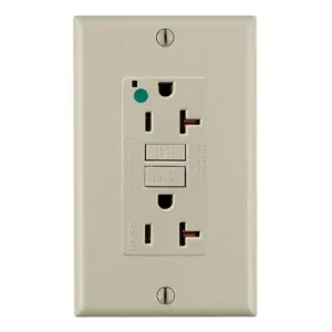 LEVITON GFNT2-HGI GFI Receptacle, Decorator Duplex, 5-20R, 20 A, 125 VAC, Ivory, 2 Poles, Screw Terminals | CR9JCM 792UF6