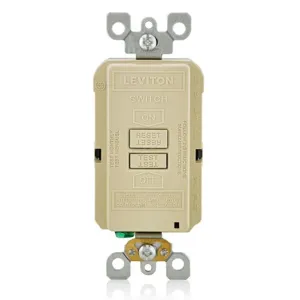 LEVITON GFRBF-I GFI Receptacle, 20 A, 125 VAC, Ivory, 2 Poles | CR9HLJ 792UG4