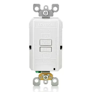 LEVITON GFRBF-W GFI Receptacle, 20 A, 125 VAC, White, 2 Poles | CR9HLL 792UG6